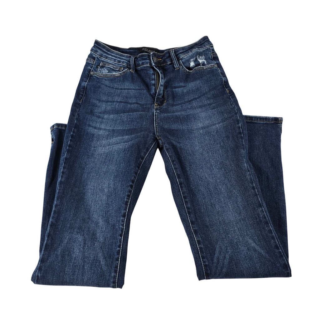 Judy Blue Slim Bootcut Dark Wash Distressed Jeans JB88290-R Size 11/30